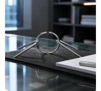 Fermalibri in Metallo Geometrico Reggilibri Moderni Coppia per Scaffale,