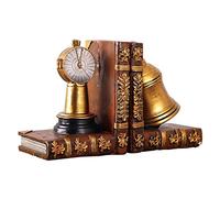 Fermalibri Libri e campanelli di moda nordici in resina Decorazioni for la casa retrò Scaffale decorativo da tavolo antiscivolo