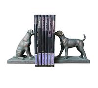Fermalibri per cani, set di 2 labrador nero in piedi con animali, portalibri, reggilibro da mensola, ferma libri decorativi, ornamento vintage