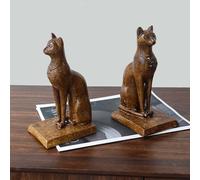 Fermalibri per fermalibri con statue di gatti egiziani da 2 pezzi per