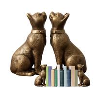 Fermalibri per gatti, statuetta retrò in resina, a forma di gatto, fermaporta per libreria, sala studio, camera da , studenti, amanti della lettura, bambini