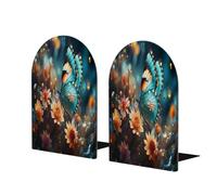 Fermalibri per scaffali, 1 paio di fermalibri in legno resistente, fermalibri decorativi per casa, ufficio, biblioteca, scuola (17 x 12 cm)