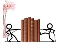 Fermalibri per scaffali - 2 pezzi in metallo nero divisori per scaffali - fermaporta per libri | per scuola, ufficio, università, residenza, aula, studio, camera da , soggiorno, pavimento, casa