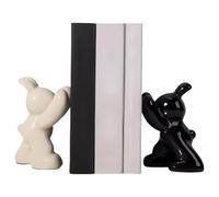 Fermalibri per scaffali | Fermalibri per scaffali | Scultura in ceramica a forma di coniglietto, articoli di organizzazione per gli appassionati di lettura studenti insegnanti