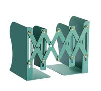 Fermalibri regolabili, Fermalibri regolabili a scomparsa for scaffali da scrivania, biblioteca scolastica, multicolore(Green)