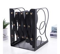 Fermalibri regolabili in metallo per libri pesanti, 2 separatori, antiscivolo, mensola di supporto per ufficio, cancelleria da ufficio, si estende fino a 48 cm, blu