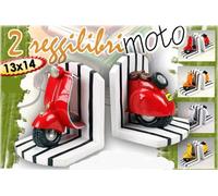 Fermalibri resina scooter Cm. 13x14 - Set 2 pezzi