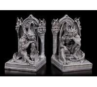 Fermalibri Set - Seduti Gargoyles - Fantasy Gothic Draghi Figura Decorazione