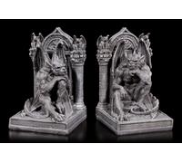 Fermalibri Set - Seduti Gargoyles - Fantasy Gothic Draghi Figura Decorazione