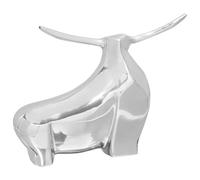 Fermalibri Toro in alluminio, elegante scultura per libreria o scrivania, design moderno, 37 x 44 x 17 cm, elegante e stabile