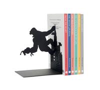 Balvi - Kong fermalibri Decorativo in Metallo di Colore Nero. Design Originale
