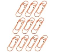 Fermalibro, segnalibro, Metal Pen Clip Bookmark Paper Clip Pack Of 10 Multicolor(Rose Gold)