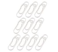 Fermalibro, segnalibro, Metal Pen Clip Bookmark Paper Clip Pack Of 10 Multicolor(Silver)
