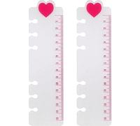 Fermalibro, segnalibro, Pack Of 2 6-Hole Binder Divider Ruler Bookmark For A6 Loose-Leaf Notebooks Pink