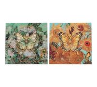 Fermalibro, segnalibro, Pack of 2 Metal Butterfly Bookmarks with Chain 8x8cm(Style2)