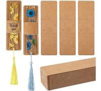 Fermalibro, segnalibro, Pack Of 30 Resin Bookmark Kraft Paper Sleeve Cover Display Card For Packaging Brown