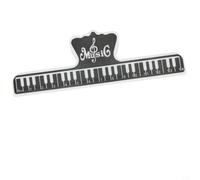 Fermapagg per spartiti musicali, per esercitarsi con chitarra e violino, colore rosso, robusto materiale ABS, accessorio portatile per libri di canzoni (nero)