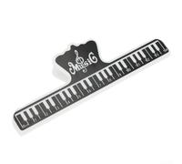 Fermapagina per libri musicali, per fogli di pianoforte, chitarra, violino, robuste clip per spartiti musicali in ABS per tenere aperte le pagine, facile da usare, per libri e ricette di cucina (nero)