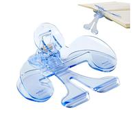Fermapagine Lettura - Trasparente, Clip Libro, Gancio Manuale | Portatile 12° Fermo Pagine Con Angolo Ergonomico, Supporto Lettura Per Libri Ricettari Studio Casa Scuola Cucina Viaggi