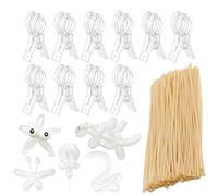 Fermapalloncini per,9x2,54cm Legature trasparenti ghirlanda - Clip a molla robuste da sfondo,Per Outdoor, Giardino, Festa, Laurea, Foto, Piscina, Mobili, Telo, Striscione
