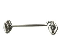 Fermapersiane a Gancio Ottone Cromo Satinato con Piastrina 120 mm 10 Pezzi