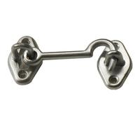 Fermapersiane a Gancio Ottone Cromo Satinato con Piastrina 60 mm 10 Pezzi