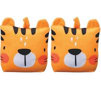 Fermaporta 1Kg in tessuto effetto velluto, decoro tigre, Les Petites (Confezione da 2)