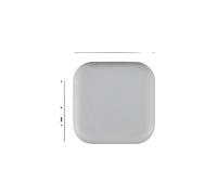 Fermaporta 2 pezzi cerchio/quadrato silicone autoadesivo fermaporta silenzioso protezione da parete maniglia della porta paraurti guardia((Square) Grey)