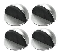 Fermaporta, [4 Pezzi] Fermaporta a Pavimento Adesivo Protezioni per Pareti,Pavimento e Mobili Uso Casa e Ufficio Argento