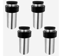 Fermaporta, 4pcs,Cilindro del paraurti for porta in acciaio inossidabile Fermaporta rigido solido con supporto for porta di sicurezza decorativo in gomma for ufficio domestico commerciale