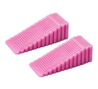 Fermaporta 9,5x4x2,7 cm Supporto a cuneo in PVC con superficie dentata antiscivolo multicolore semplice(Pink)