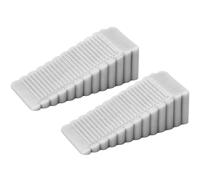 Fermaporta 9,5x4x2,7 cm Supporto a cuneo in PVC con superficie dentata antiscivolo multicolore semplice(Grigio)