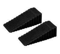 Fermaporta 9,5x4x2,7 cm Supporto a cuneo in PVC con superficie dentata antiscivolo multicolore semplice(Black)