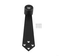 Fermaporta a 90 gradi, in acciaio inox, per porte in legno e metallo, limitatore per parete sinistra e destra, facile da montare (nero)