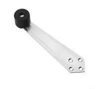 Fermaporta a 90 gradi, in acciaio inox, per porte in legno e metallo, limitatore per parete sinistra e destra, facile da montare (argento)