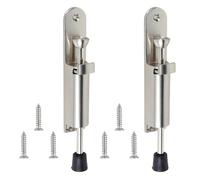 Fermaporta a calci, Fermaporta a molla Piede Kickdown Stop Telescopio Robusto supporto for serratura a pedale in lega di zinco Parete protettiva resistente(Two Silver)