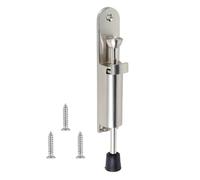 Fermaporta a calci, Fermaporta a molla Piede Kickdown Stop Telescopio Robusto supporto for serratura a pedale in lega di zinco Parete protettiva resistente(One Silver)