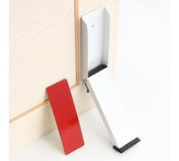 Fermaporta a chiodo in acciaio inox, resistente, con piede pieghevole, per frenare la porta, con riduzione del rumore e design anti collisione, per uso domestico e ufficio (argento)