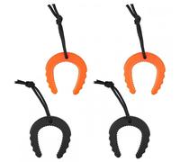 Fermaporta a cuneo, fermaporta per soccorritori compatibili con fermaporta e cunei per polizia e vigili del fuoco, 2 neri e 2 arancioni