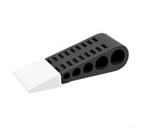 Fermaporta a cuneo, impilabili, antiscivolo, in gomma, protezione per pavimenti, per casa e ufficio, per diversi tipi di pavimento, colore nero (3 pezzi)