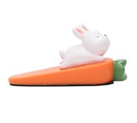 Fermaporta a cuneo in PVC e smalto, con design antiscivolo a grana e fondo in peluche per protezione del pavimento e posizionamento stabile della porta (C)