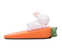 Fermaporta a cuneo in PVC e smalto, con struttura a grana per una tenuta stabile della porta e fondo in peluche per evitare graffi e danni al pavimento (C)
