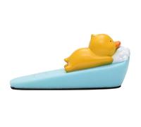 Fermaporta a cuneo in PVC e smalto con texture a grana per una tenuta stabile della porta e fondo in peluche per evitare graffi e danni al pavimento (D)