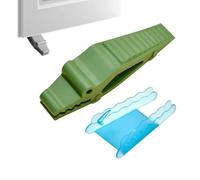 Fermaporta a cuneo, simpatico isolamento acustico per interni, decorativo, design a coccodrillo con impugnatura antiscivolo, decorazione verde di medie dimensioni, protezione per casa e ufficio