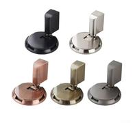 Fermaporta a doppio design senza foro per uso interno, opzione di montaggio a pavimento con leva regolabile per diverse altezze di apertura della porta (grigio)