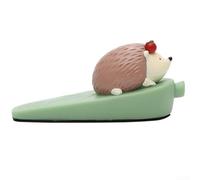 Fermaporta a forma di animale in PVC e smalto con motivo a grana per stabilità e base in peluche per evitare danni al pavimento, adatto per uso domestico e ufficio (A)