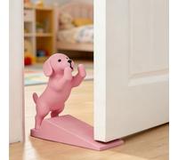 Fermaporta A Forma Di Cagnolino, Cuneo Fermaporta Decorativo | Cucciolo Stampato In 3D Con Zampe Rialzate E Cuneo Testurizzato Per Porte Di Camere Da Letto E Uffici Domestici(Pink)