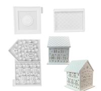 Fermaporta a forma di casa in silice, stampo fai da te, stampo per casa leggero, stampi per supporto leggero case per interazione familiare per camera da letto, sala da pranzo, camera da letto