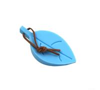 Fermaporta a forma di foglia botanica, realizzato in plastica morbida e resistente, per uso residenziale e commerciale leggero (blu)