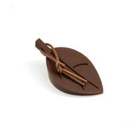 Fermaporta a forma di foglia, sicuro per i bambini, protezione per le mani e anti pizzicamento, in plastica morbida, antiscivolo, per la sicurezza domestica con (marrone)